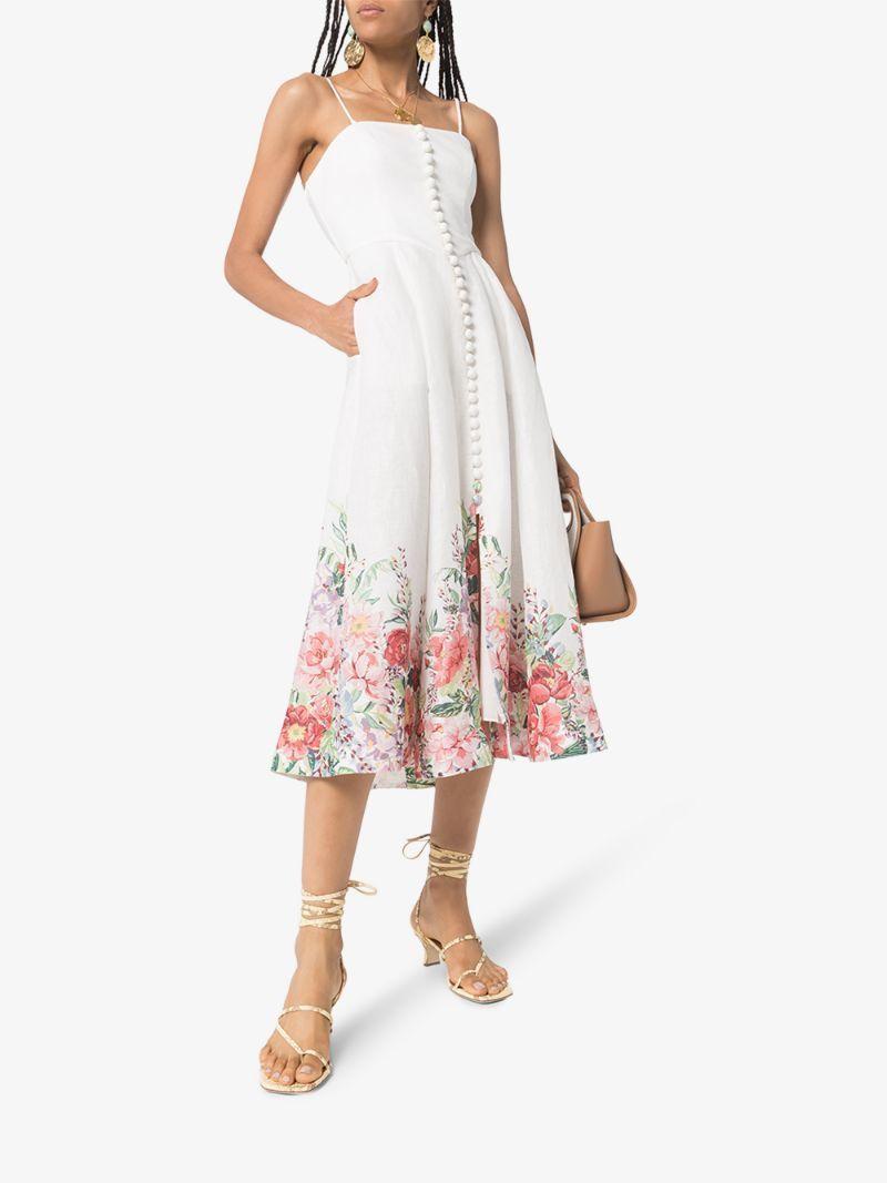 Zimmermann Bellitude Floral Corset Dress White Size 0 / AU 8 - Image 1