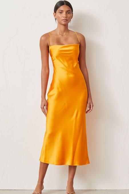 BEC & BRIDGE - Orange Midi Slip Dress (SIZE 6-10) - Image 2