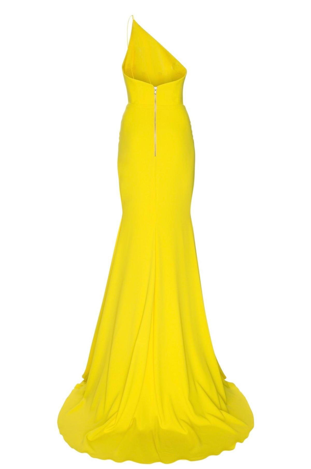 Alex Perry Serena Gown Yellow Size 8 - Image 5
