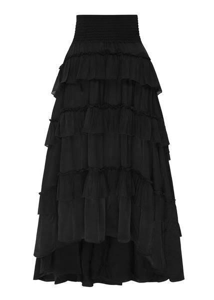 Aje El Paso Tiered Maxi Skirt Black Size 8 - Image 5