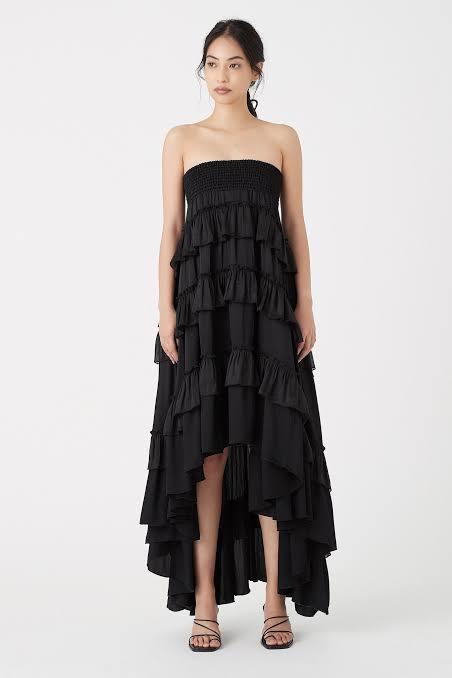 Aje El Paso Tiered Maxi Skirt Black Size 8 - Image 3