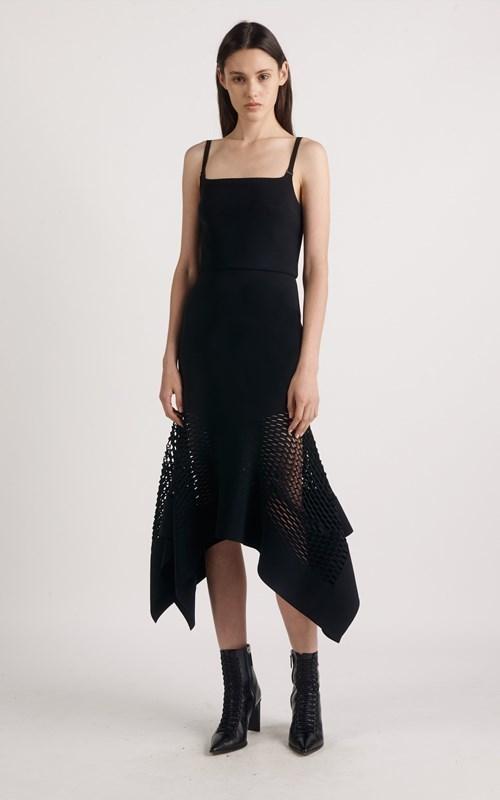 Dion Lee - Honeycomb Drape Perf Dress Black size 6 - Image 1