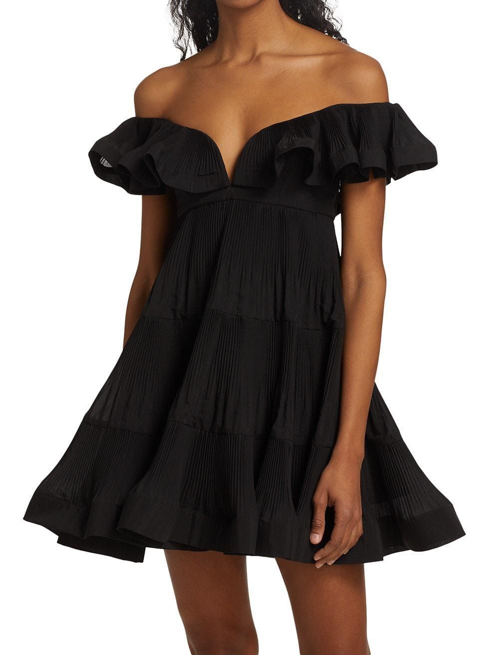 Zimmermann The Lovestruck pleated minidress Black Size 6 - Image 6