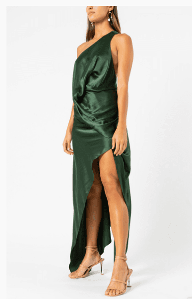 One fell swoop philly dress in silk jungle green size 10 - Image 2