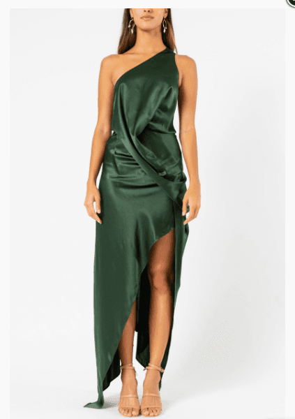 One fell swoop philly dress in silk jungle green size 10 - Image 1