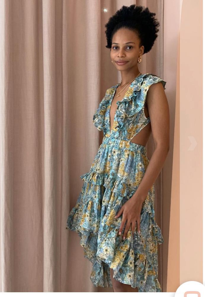 Magali Pascal Botanic Dress in Eden Print for rent on The Volte - main image