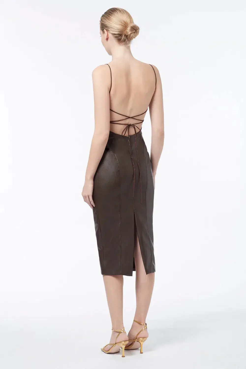 Manning Cartell Alter Ego Backless Dress Chocolate Size 8 for rent on The Volte - main image