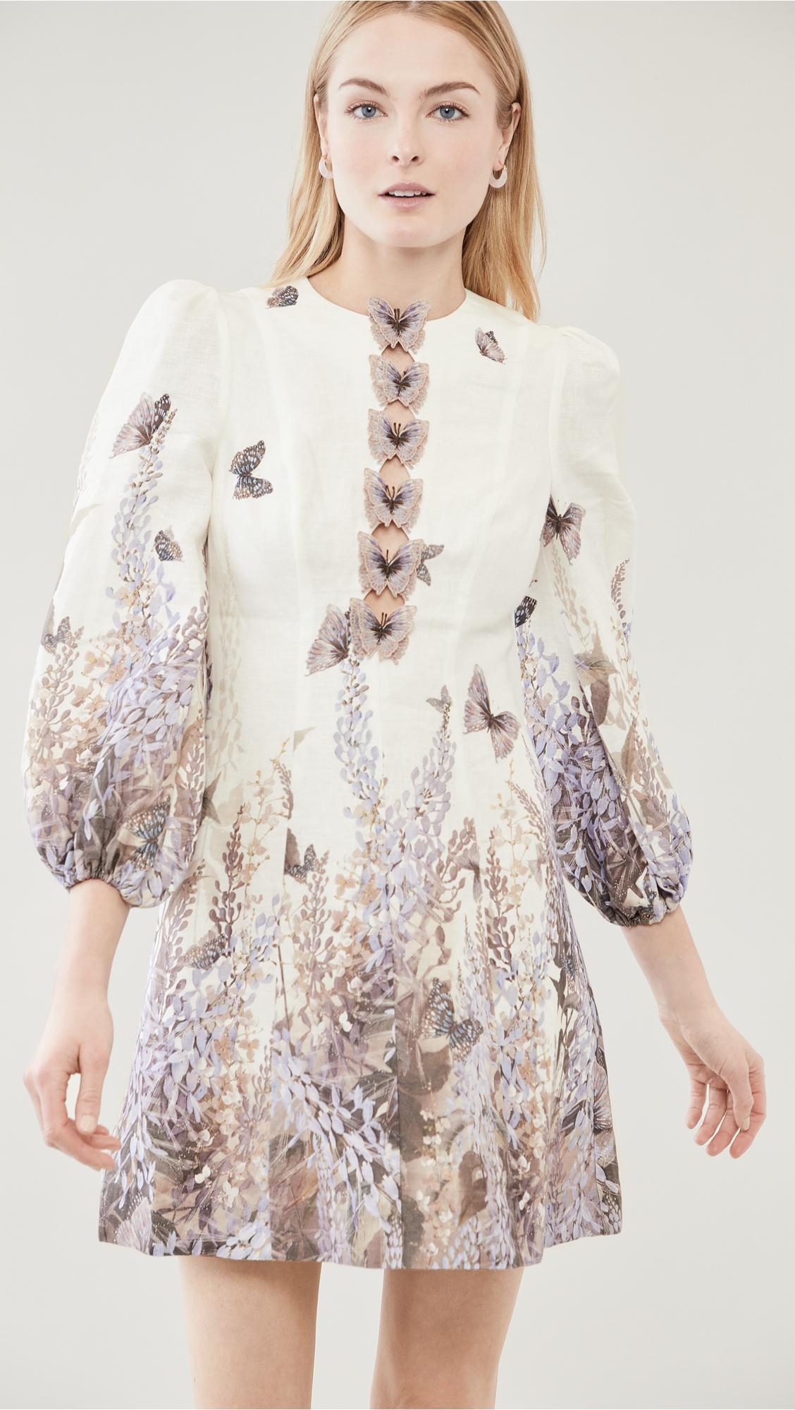 Zimmermann LUMINOUS BUTTERFLY MINI DRESS - Image 1