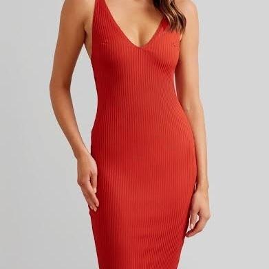 Kookai Gemini Dress Red Size 12 for rent on The Volte - main image
