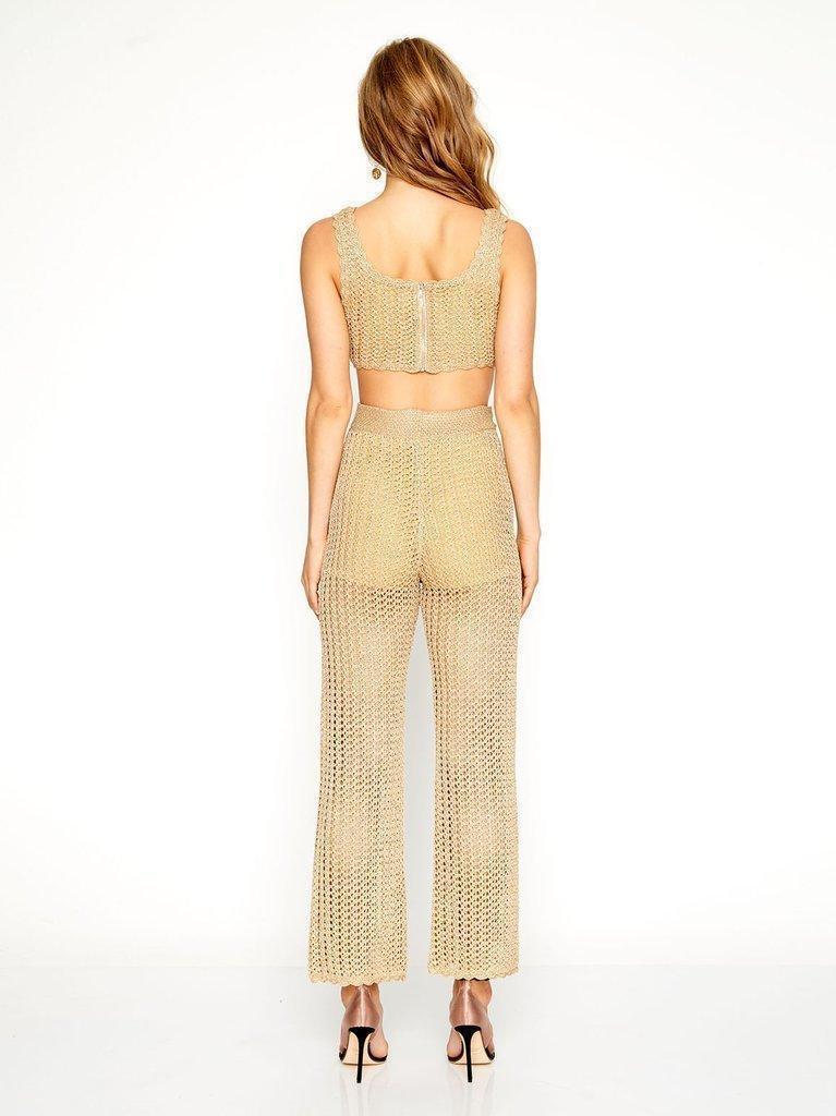 Alice McCall - Cosmic Top & Beautiful and Dangerous Pants Gold Size 6 - Image 4