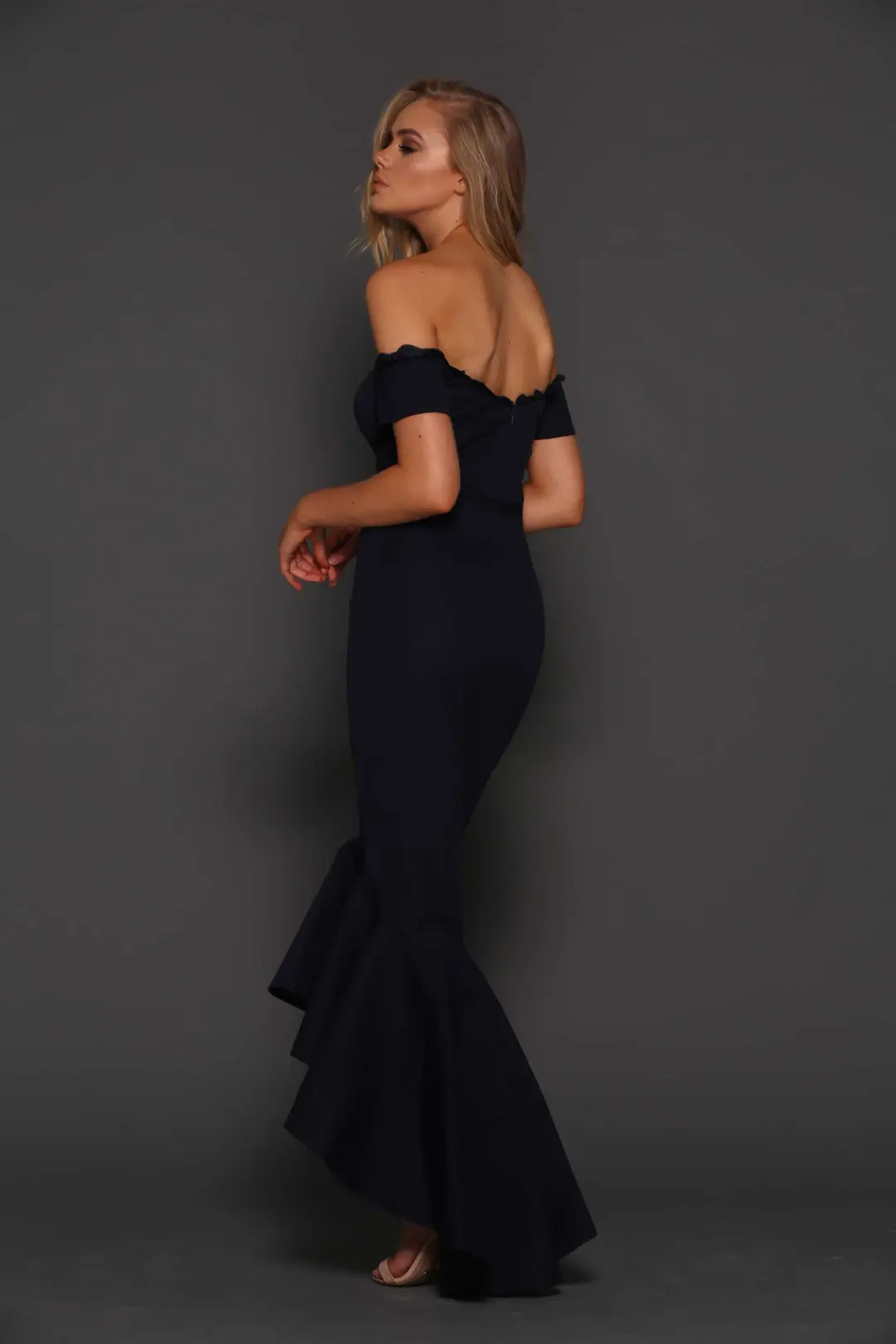 Elle Zeitoune Camille Dress Navy Size 6 for rent on The Volte - main image