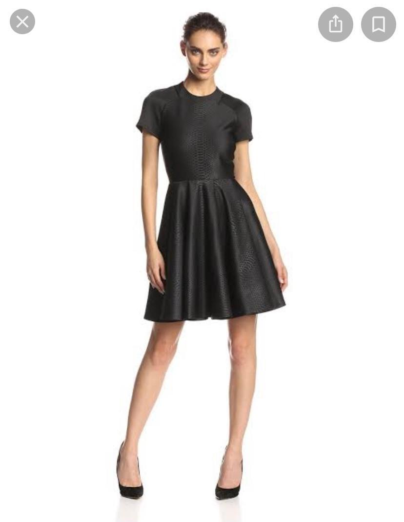 Ted Baker Melisse Embossed Dress Black Size 2 - Image 3