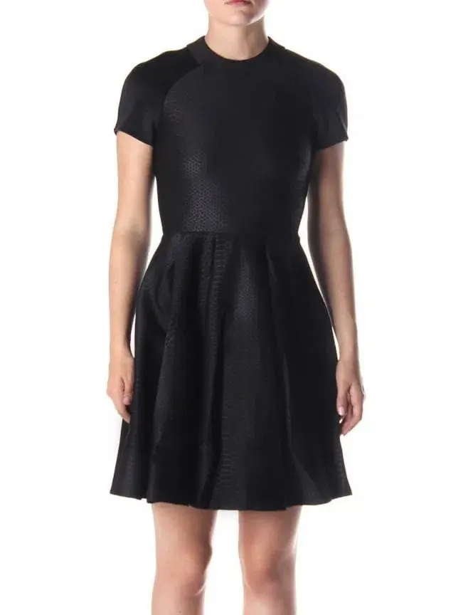 Ted Baker Melisse Embossed Dress Black Size 2 - Image 1