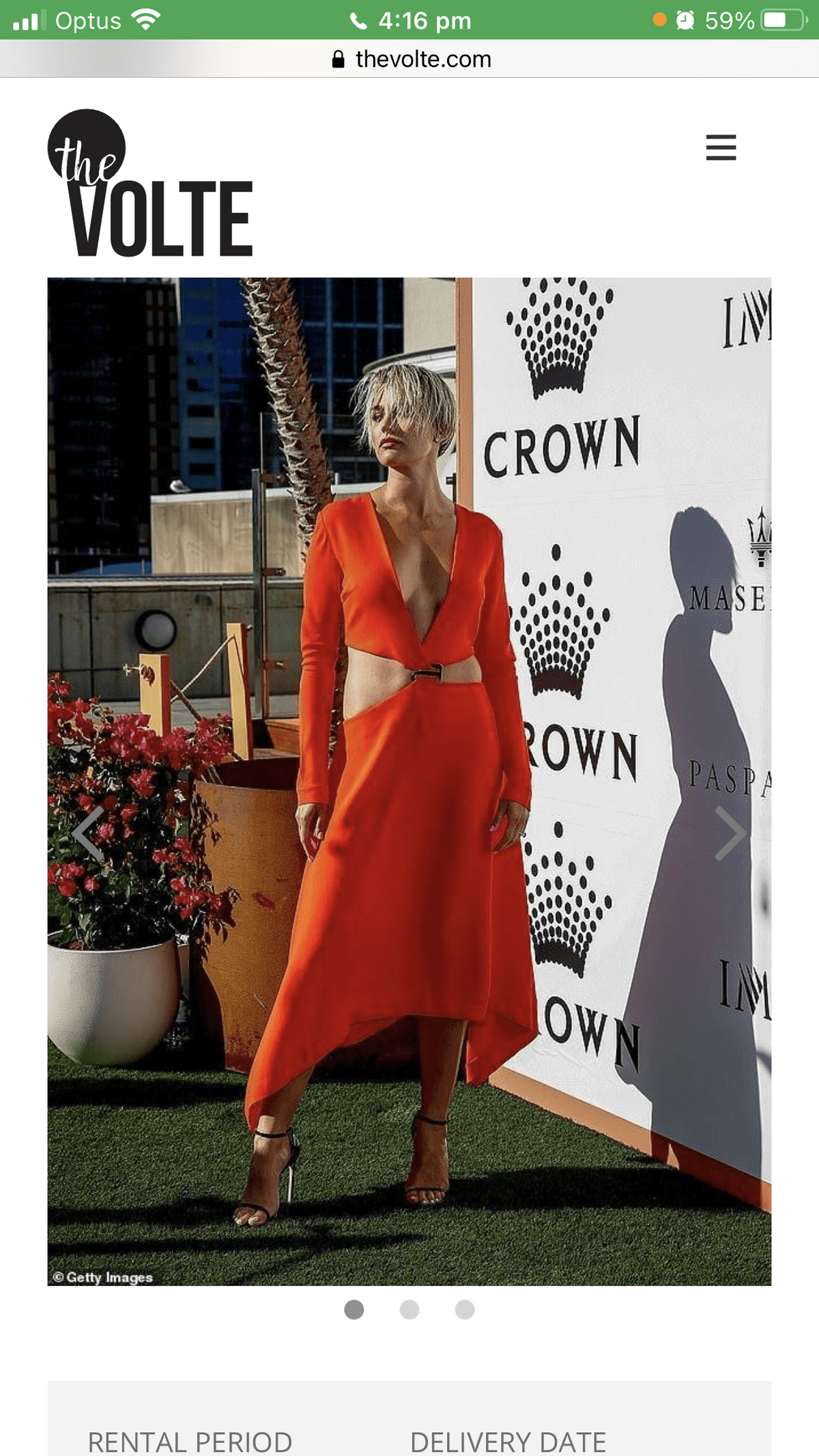 Dion Lee Red Modular E-Hook Dress - Image 3