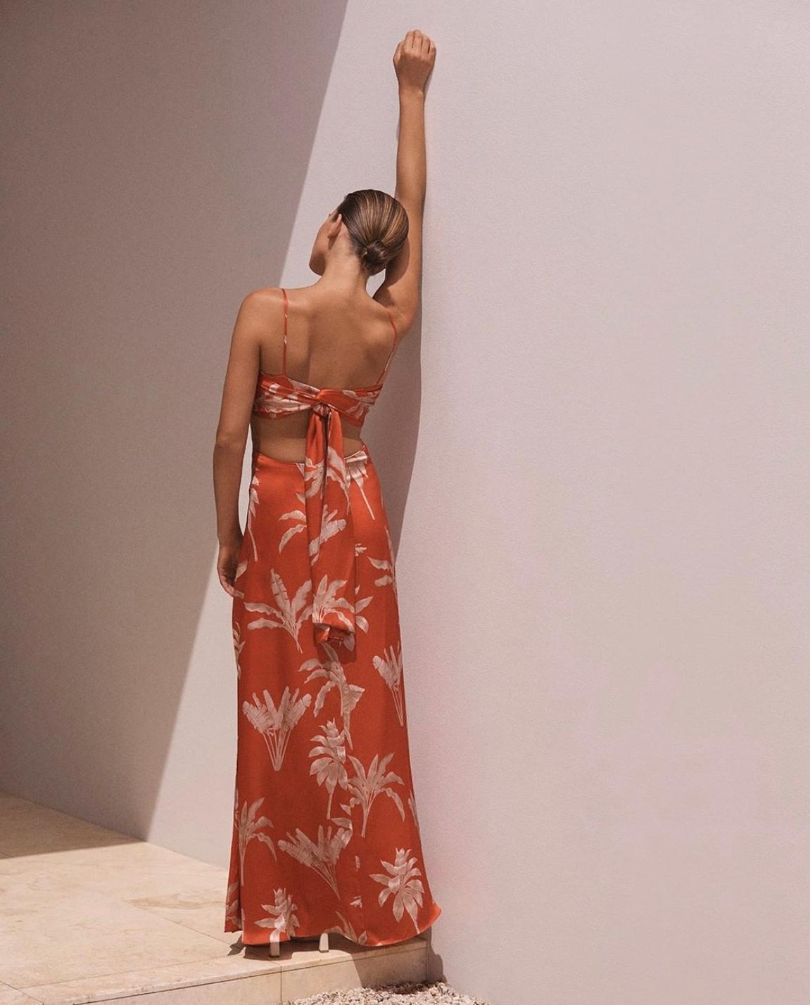 Scanlan Theodore Silk Palm Dress Print Size 8 - Image 2