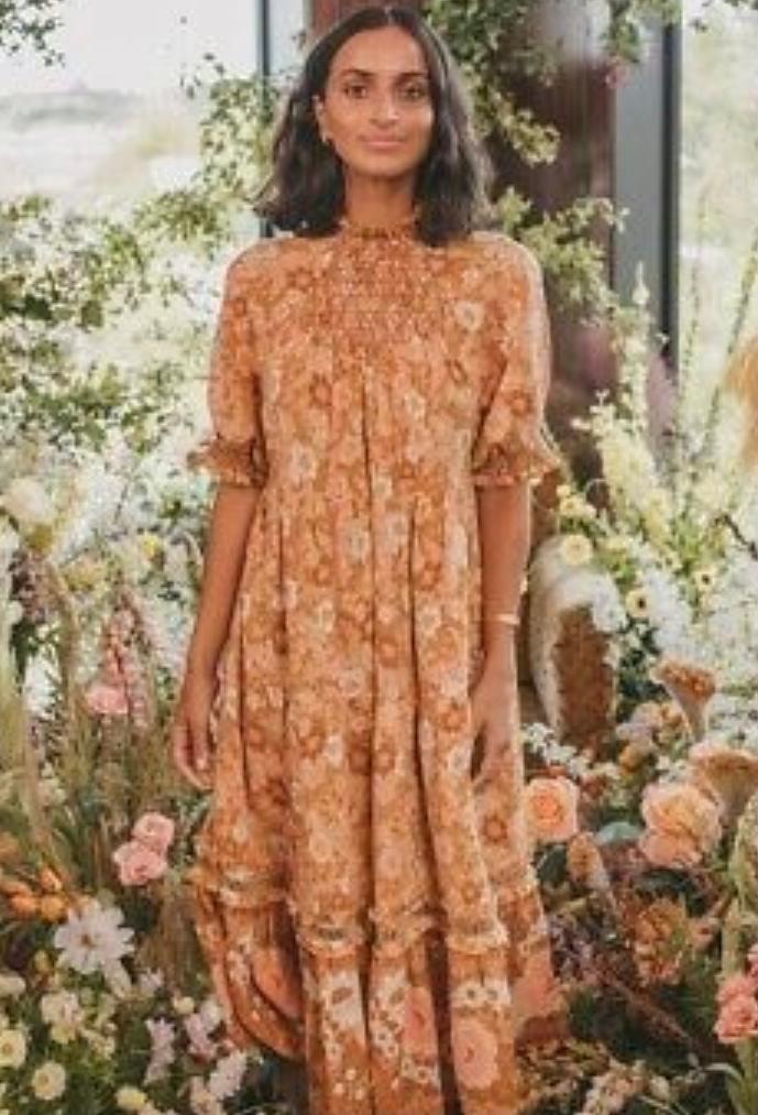 Anne Midi Gown - Peach - Image 1