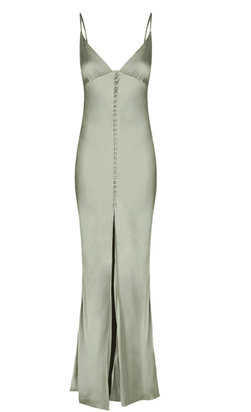 Shona Joy La Lune Bias Slip Dress in Sage for rent on The Volte - main image