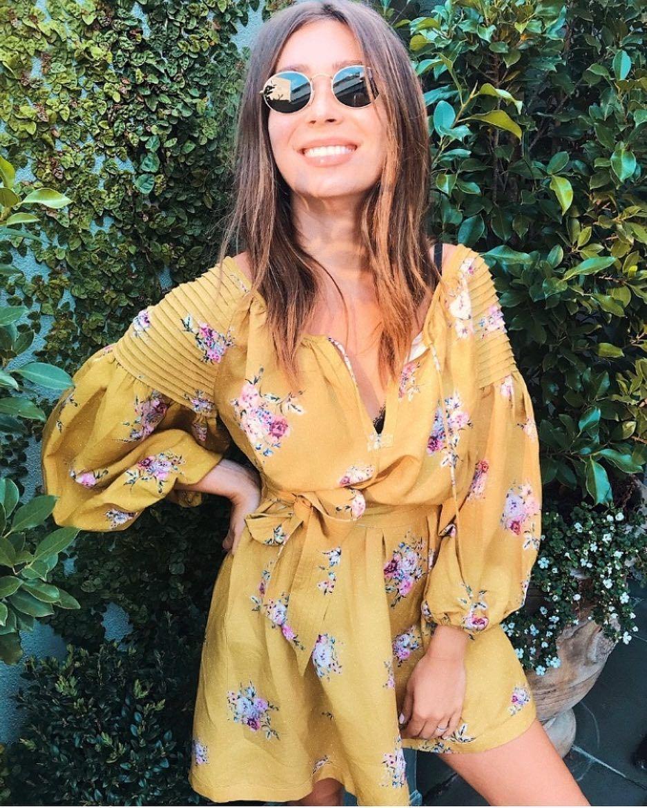 Steele - Bellflower Smock Dress Yellow Size 6 for rent on The Volte - main image