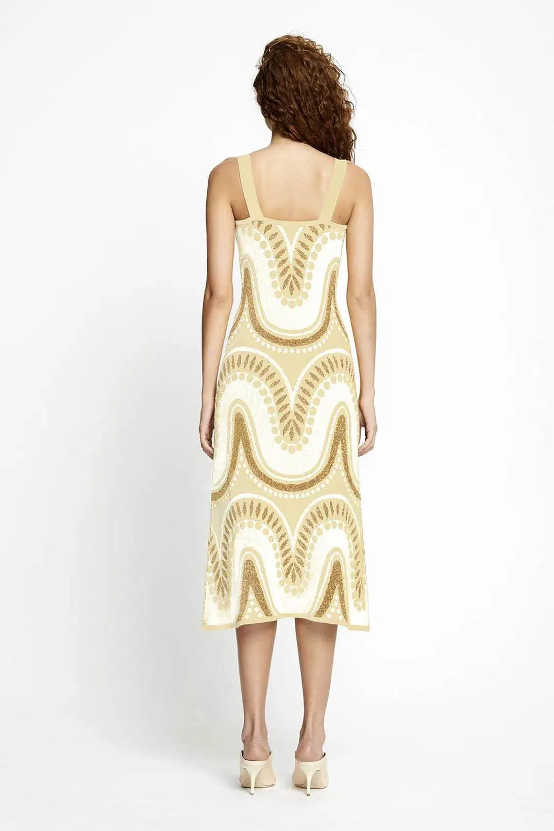 Alice McCall Windswept Midi Dress Cream Size 6 - Image 2