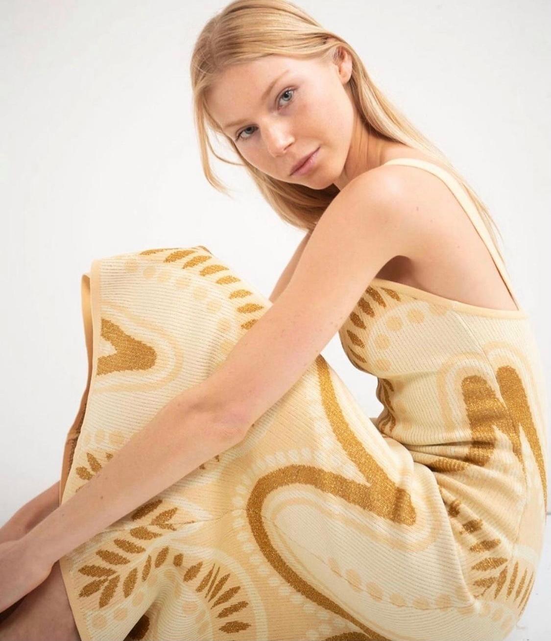 Alice McCall Windswept Midi Dress Cream Size 6 - Image 3