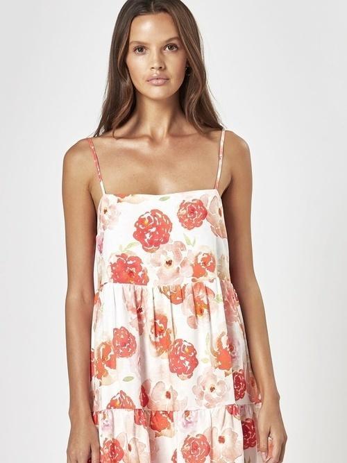 Charlie Holiday Isabella Maxi Dress Roses Print Size 8 - Image 5