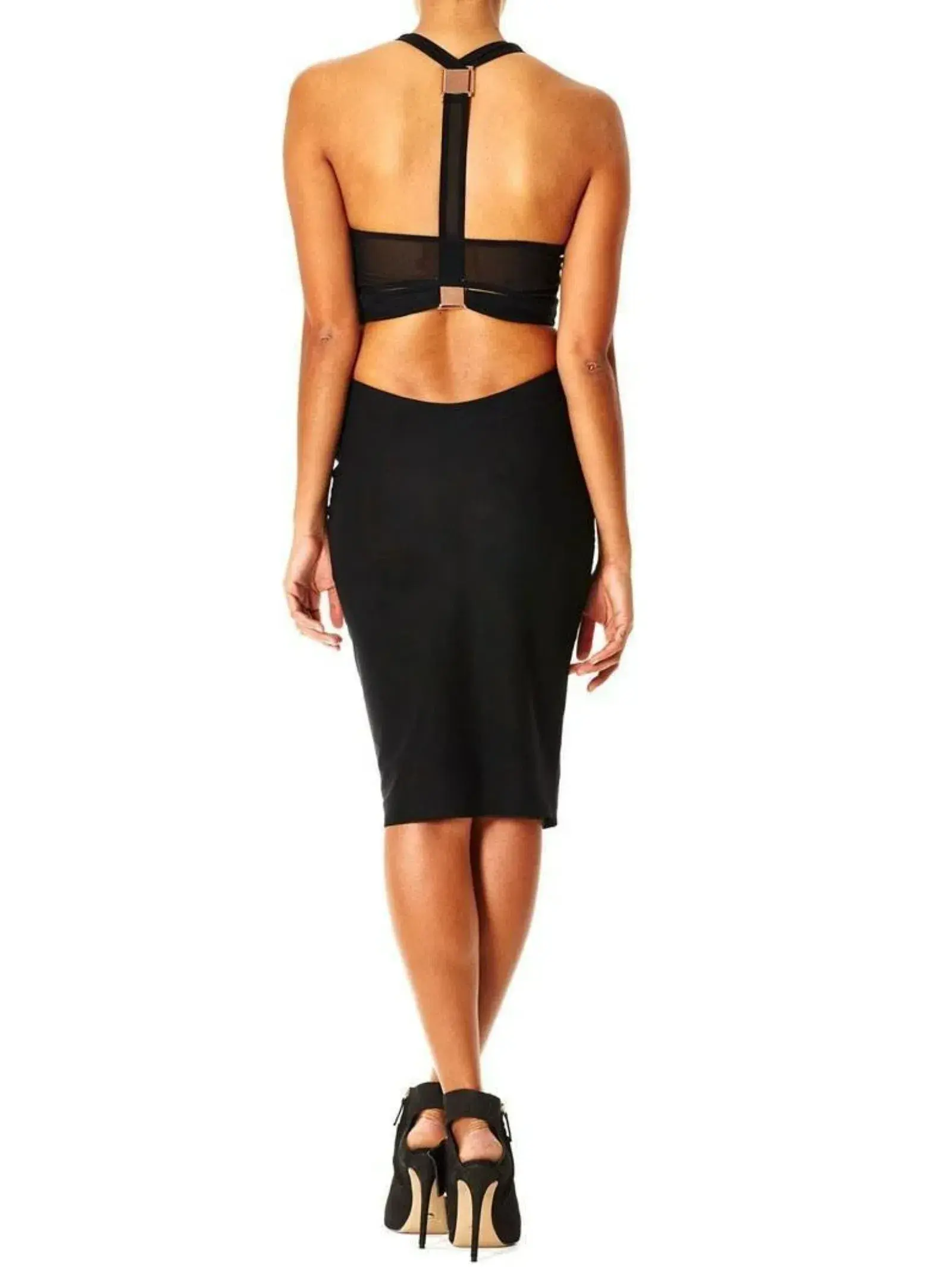 Bec & Bridge Platinum Plate Dress Black Size AU 6 - Image 2