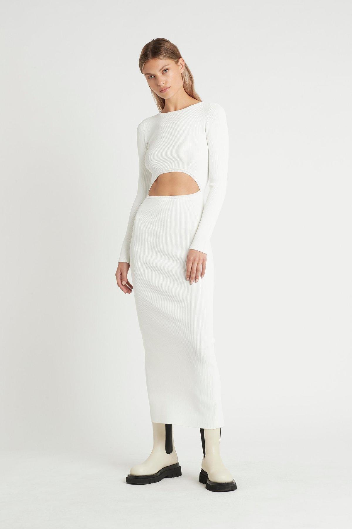 Sir The Label Celle Reversible Dress Midi White | AU 8 - Image 1