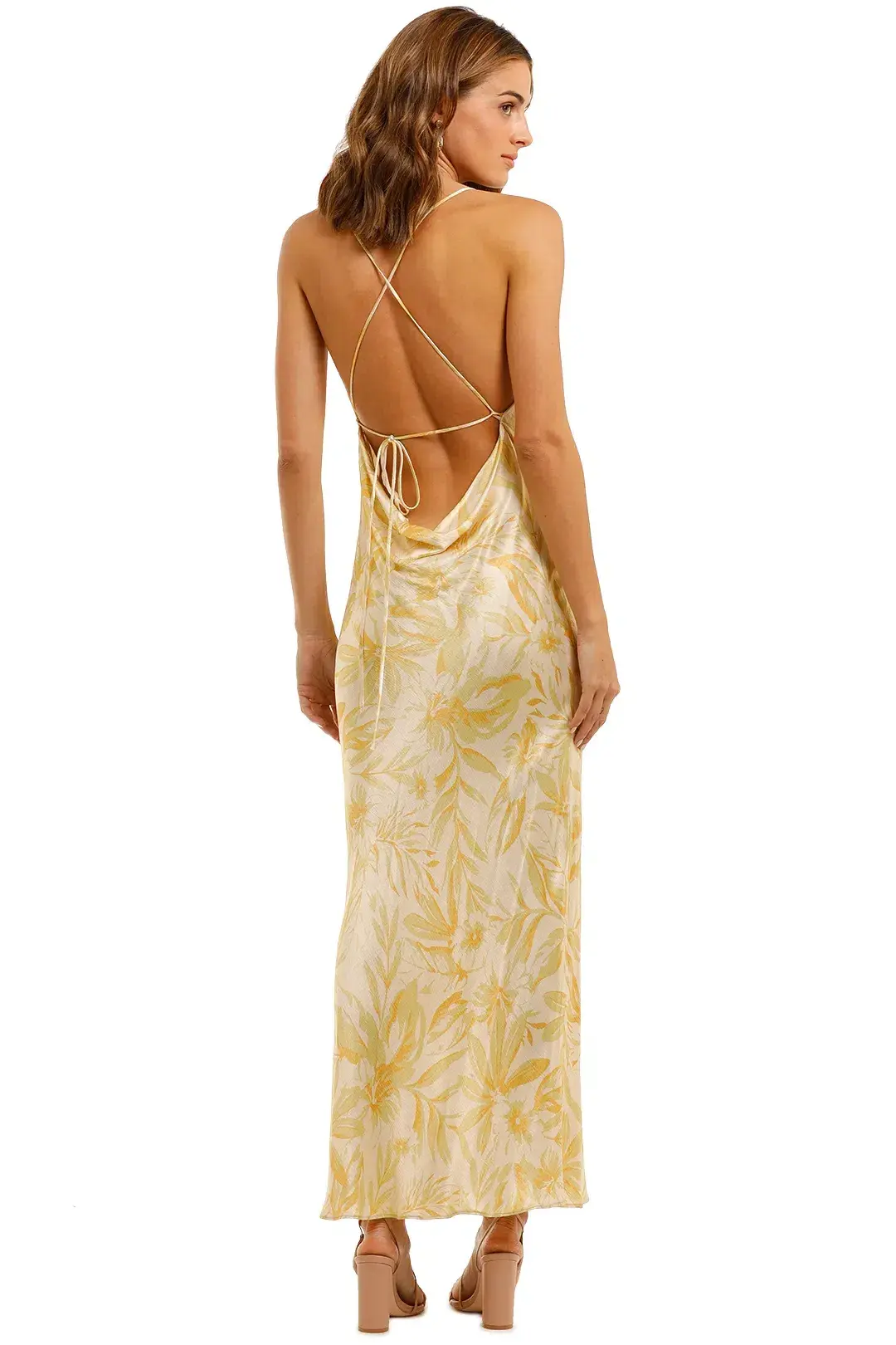 Bec & Bridge Tropical Punch Dress Yellow Size 6 - Image 3