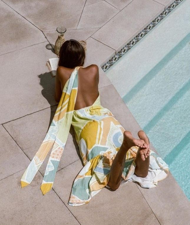 Steele Sia Midi Dress in Cabana Size XS / AU 6 for rent on The Volte - main image