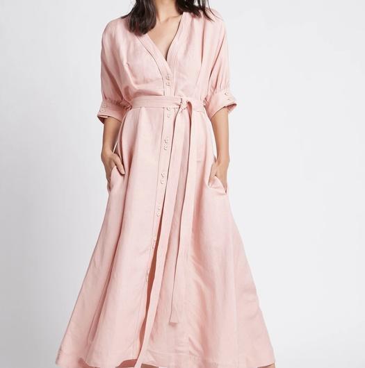 Aje Ennoble Midi Dress Pink Size 6 - Image 2