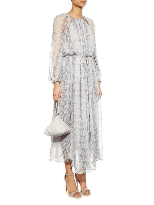 Zimmermann Silk Chiffon Dress Snake Print Size 8 - Image 1