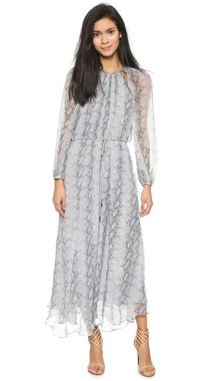 Zimmermann Silk Chiffon Dress Snake Print Size 8 - Image 3