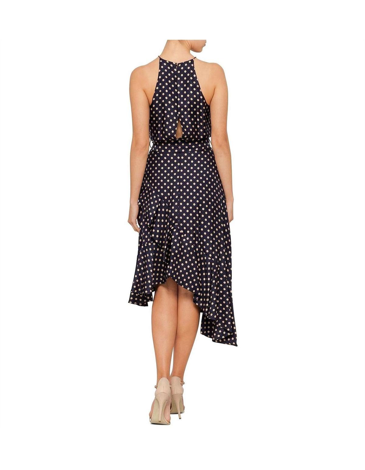 Zimmermann Rife Flounce Picnic Midi Dress Navy/Mustard Print Size 0 / AU 8 - Image 3