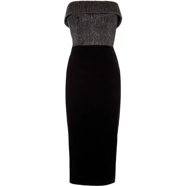 Alex Perry Knox Midi Black Size 10 for rent on The Volte - main image