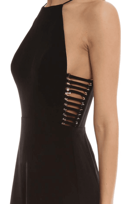 Zimmermann Crepe Harness Mini Dress Black Size 1 / AU 10 for rent on The Volte - main image
