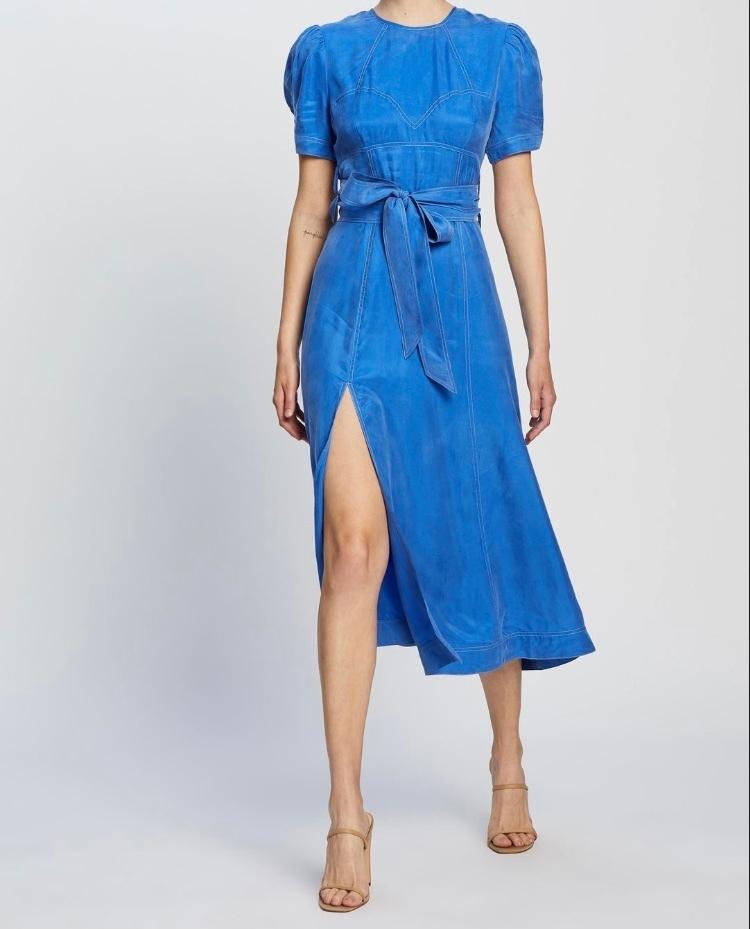 Alice McCall Eyes On You Midi Dress Blue Size 10 - Image 4
