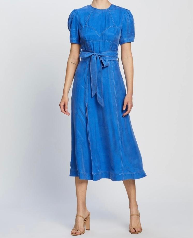 Alice McCall Eyes On You Midi Dress Blue Size 10 - Image 1