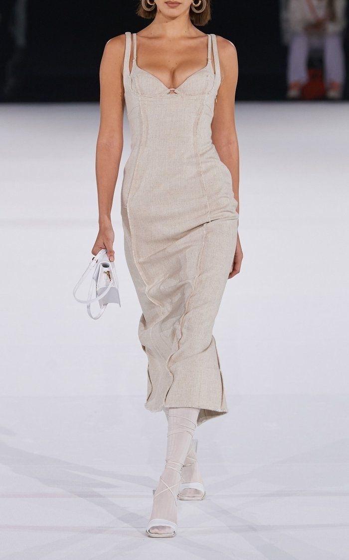 Jacquemus Valerie Dress Beige Size 10 - Image 1