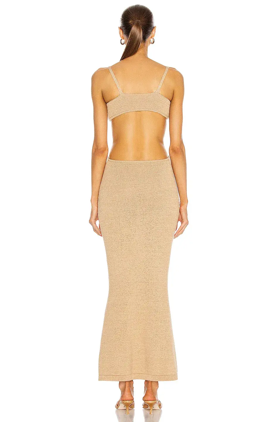Cult Gaia Serita Knit Dress Sand Size XS for rent on The Volte - main image