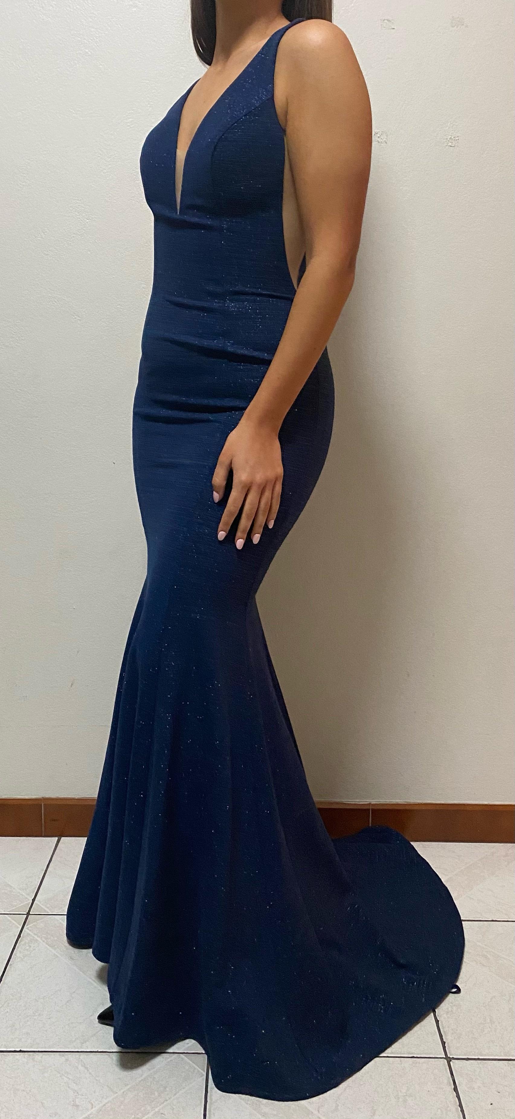 Portia and Scarlett 45089R Evening Dress Navy Size 8 - Image 1