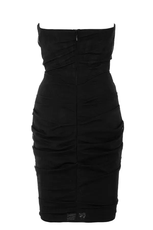 House of CB Leila Mesh Strapless Corset Mini Dress Black Size 8 - Image 6