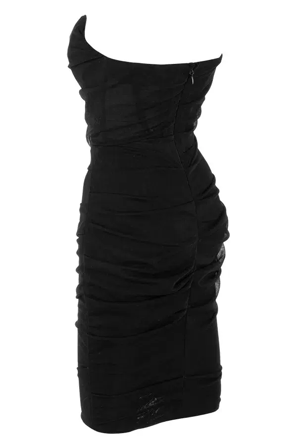 House of CB Leila Mesh Strapless Corset Mini Dress Black Size 8 - Image 5