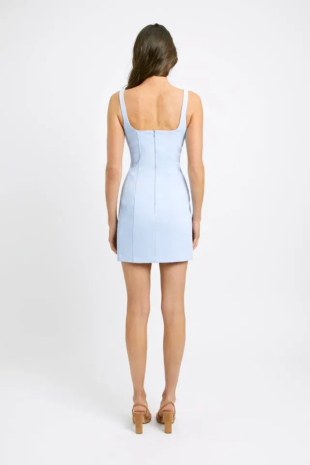 Kookai Oyster Bustier Dress Ice Blue Size 8 - Image 2