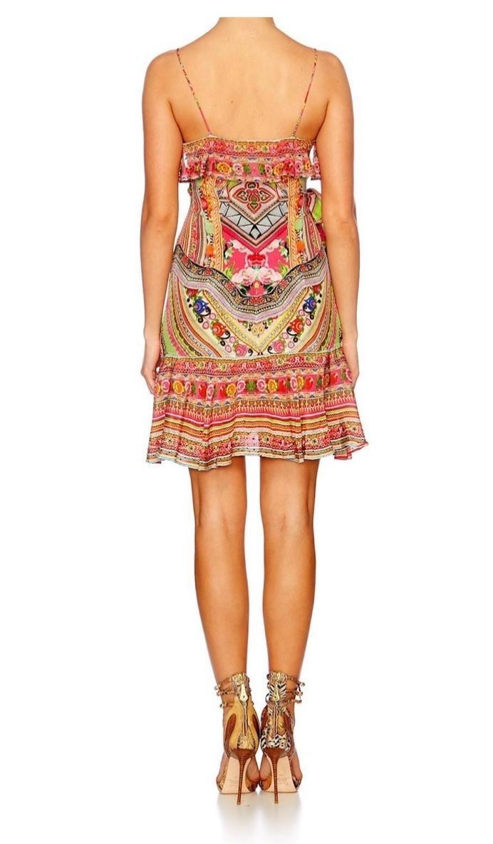 Camilla Hani Wrap Frill Dress Print Size 8 - Image 2