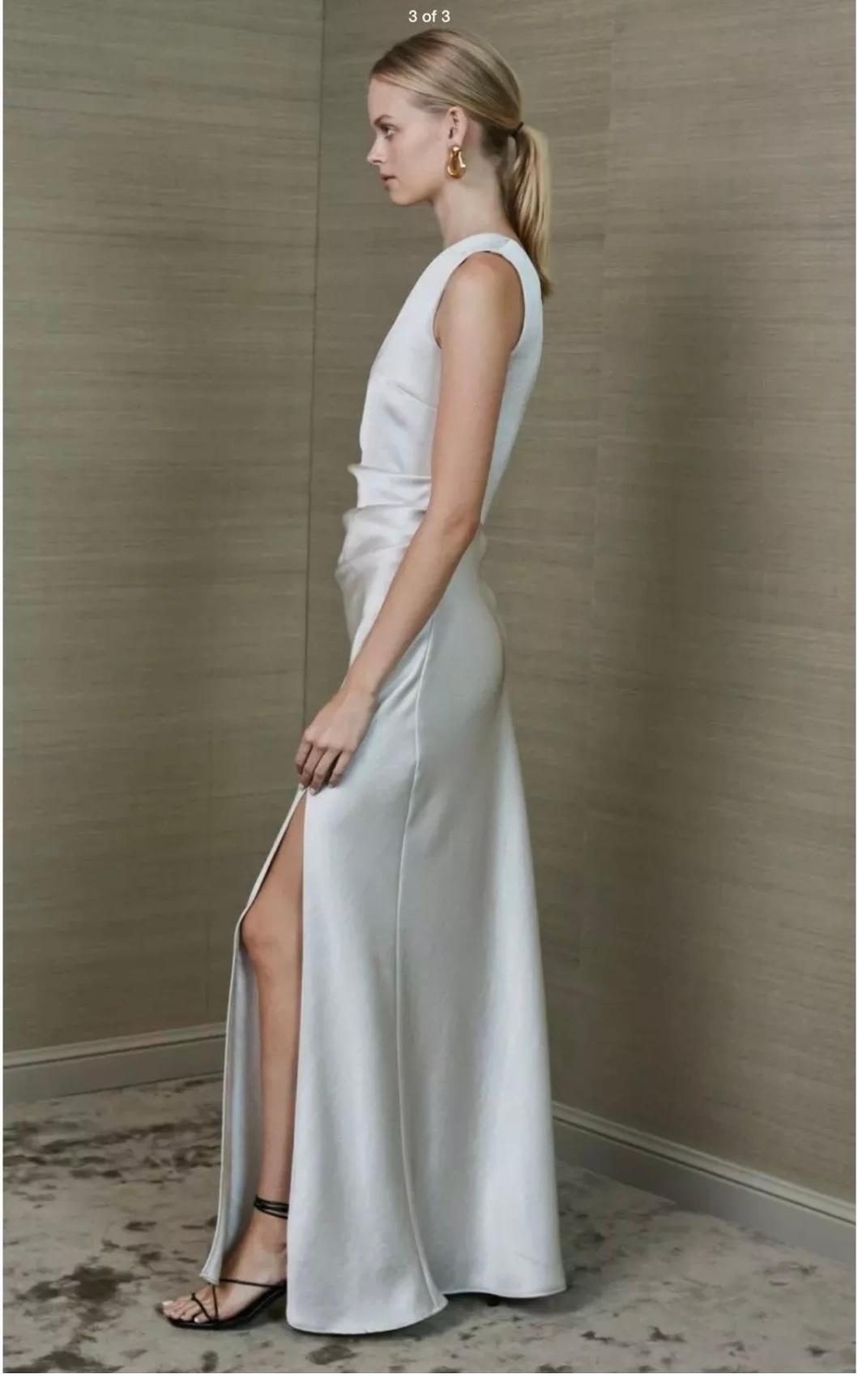 Bec & Bridge Alegra Asym Maxi Dress Cream Size 10 - Image 2