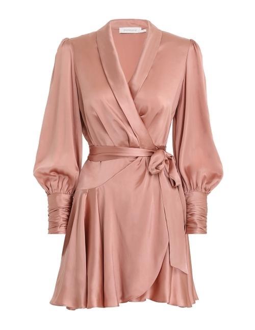 Zimmermann Silk Wrap Mini Lipstick Pink Size 6 - Image 3