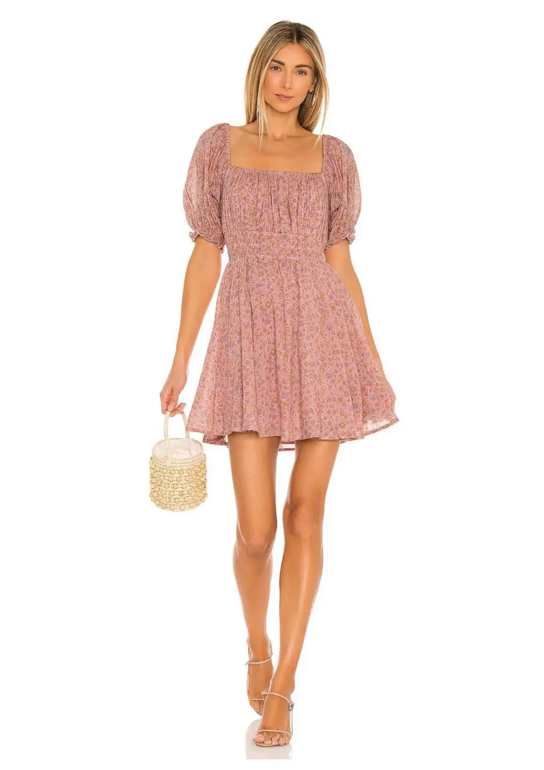 Spell Rae Mini Dress in Dusty Pink Size 10 for rent on The Volte - main image