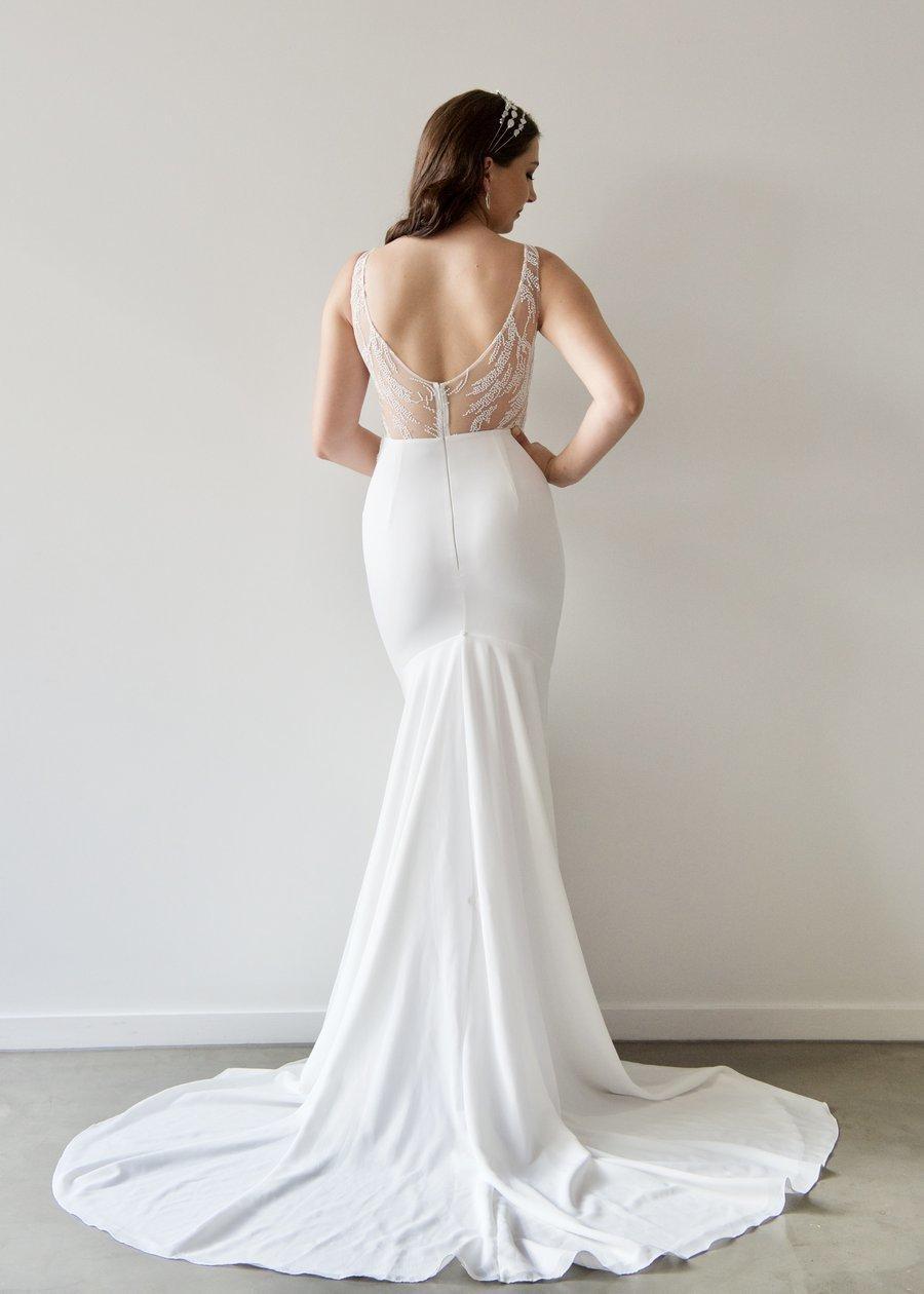 When Freddie Met Lilly Georgette Gown White Size 10 - Image 3