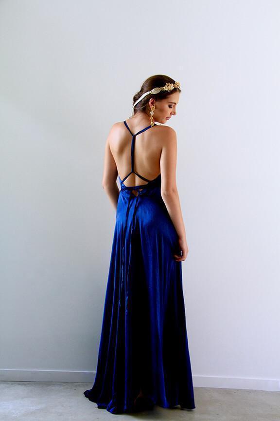 When Freddie Met Lilly Xanadu Formal Gown Blue Size 8 - Image 3
