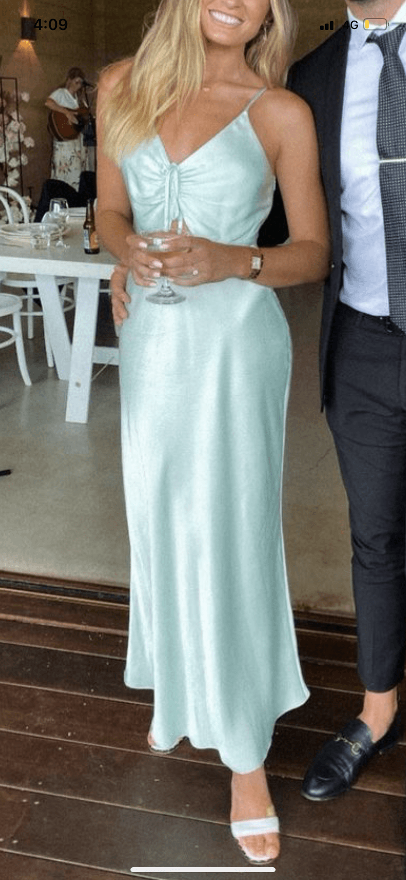 Shona Joy Wright Ruched Bias Slip Dress (size 12) - Image 3